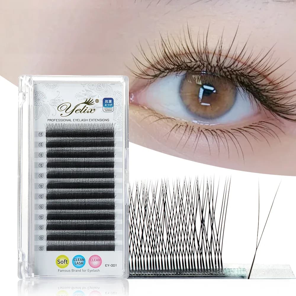 Nối Mi Dệt Tay Đầu Đơn Hình Chữ Y 2D