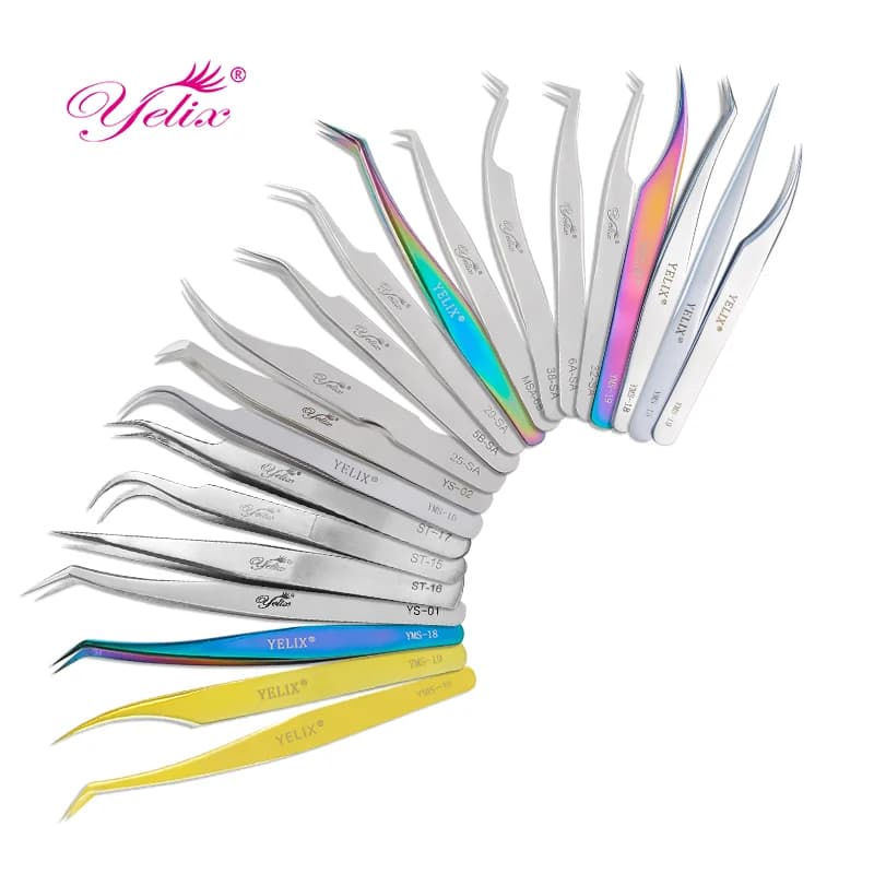 Nhíp Gắn Mi Thép Không Gỉ Đầu Sợi Chính Xác 3D
