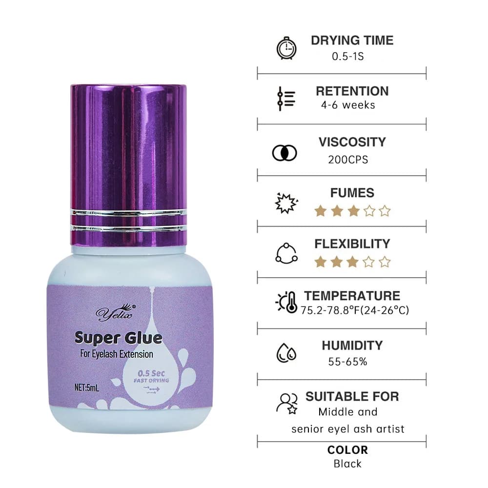 Keo nối mi khô nhanh, ít mùi, 5ml