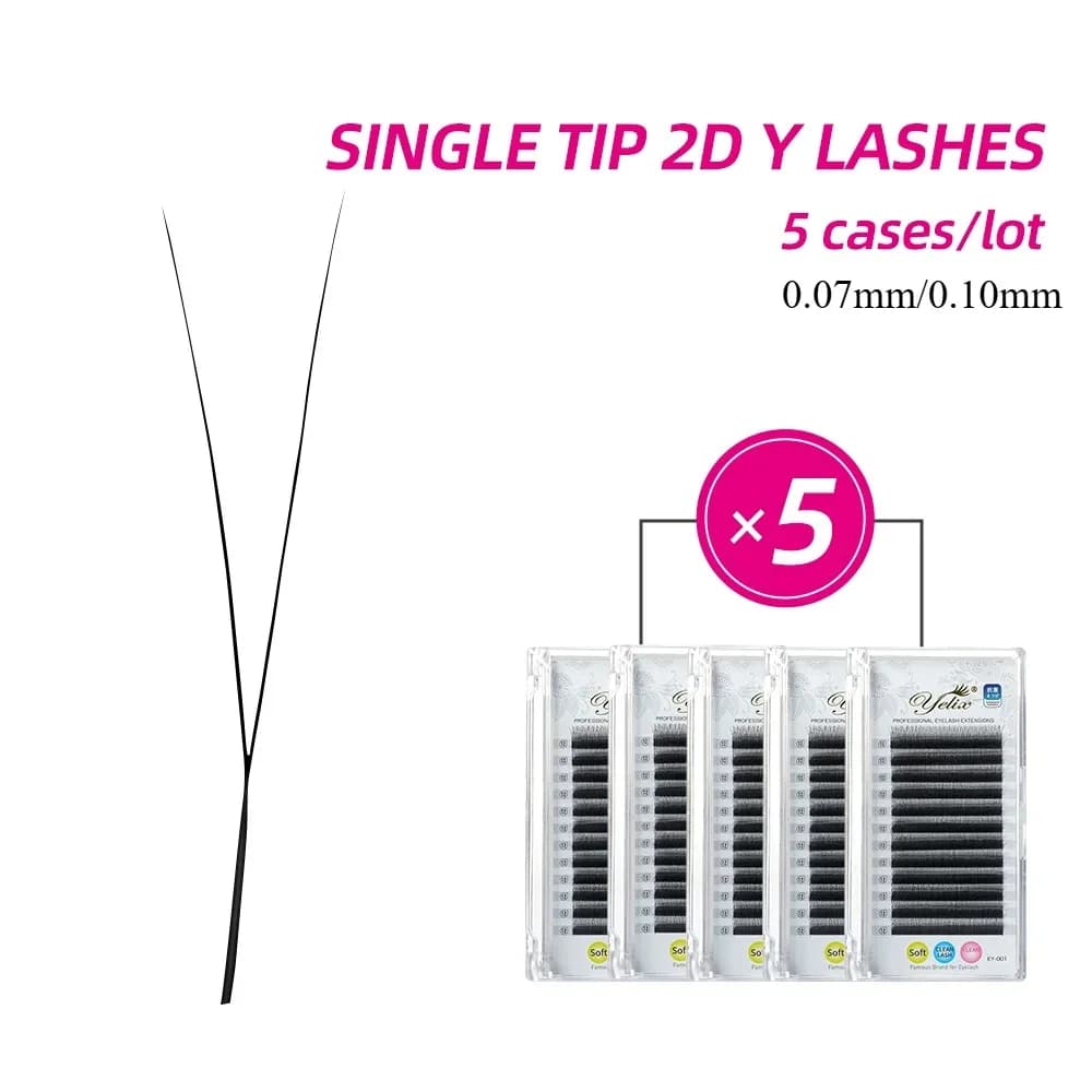 Nối mi Y 2D, 5 hộp, Lưới mắt cáo mật độ cao