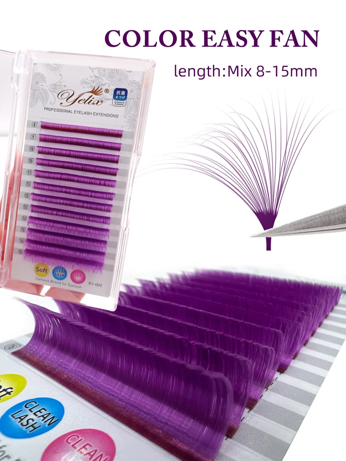 Mi giả nối dễ tạo fan màu sắc đỏ xanh lá xanh dương tím