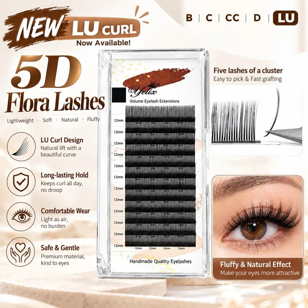 Nối mi sợi LU Curl 5D Flora Spike